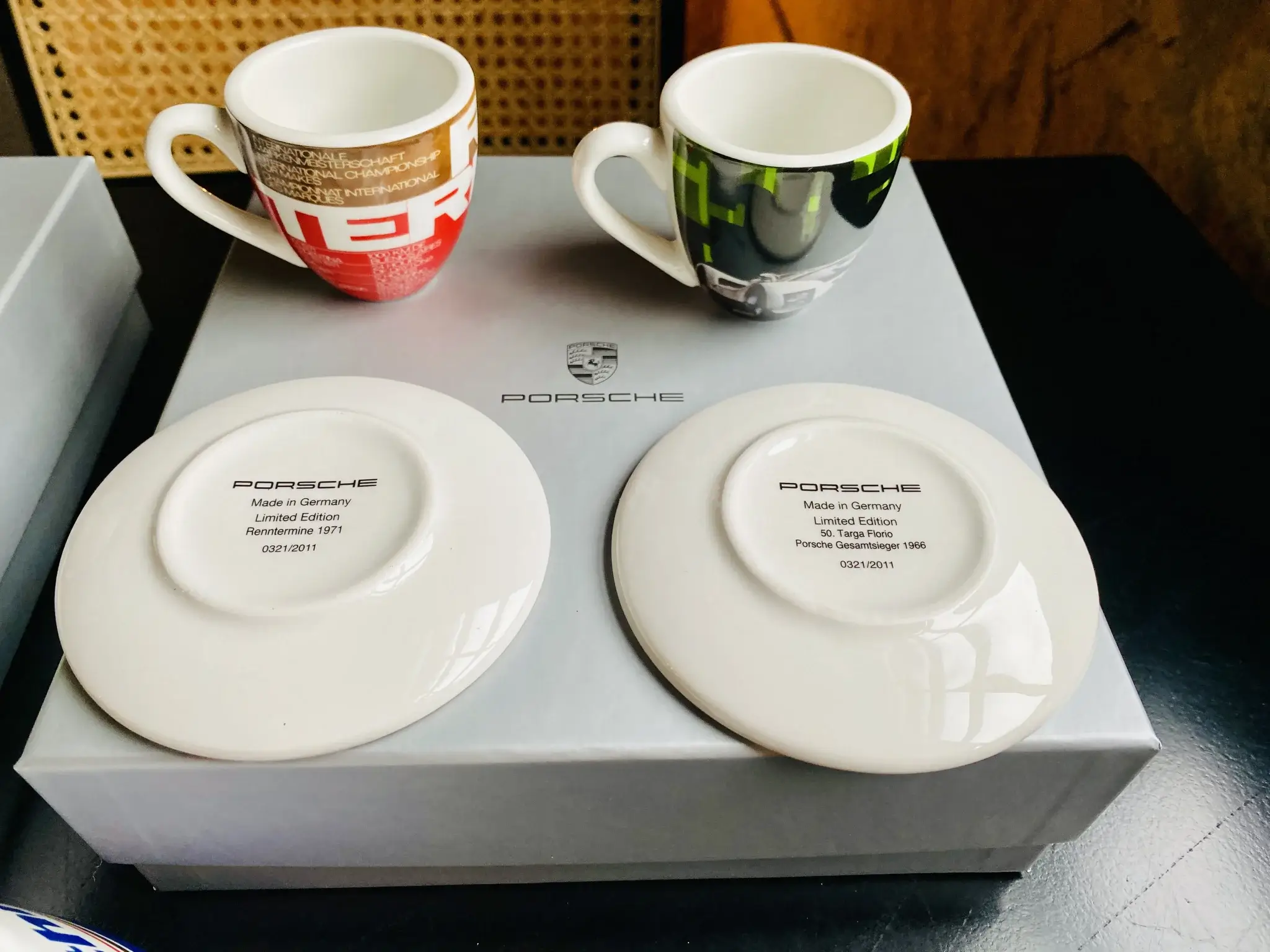 食器 COACH New York 2022 Porce No Reserve Limited Edition Porsche Espresso Cup Set and Vintage
